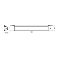 LEDVANCE LED-kontorhængelampe Office Line 840 længde 60 cm, hvid