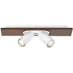 LEDVANCE LED-loftspot Mercury GU10, 2-lys, træ/hvid