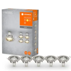LEDVANCE LED-spot GU10 Recessed, 5 stk, nikkel