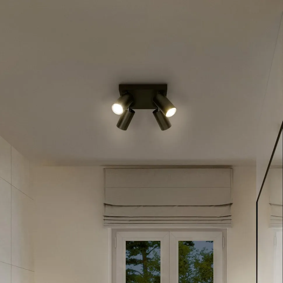 LEDVANCE LED-spot Octagon dæmpbar, 4-lys firkantet sort
