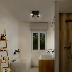 LEDVANCE LED-spot Octagon dæmpbar, 4-lys firkantet sort