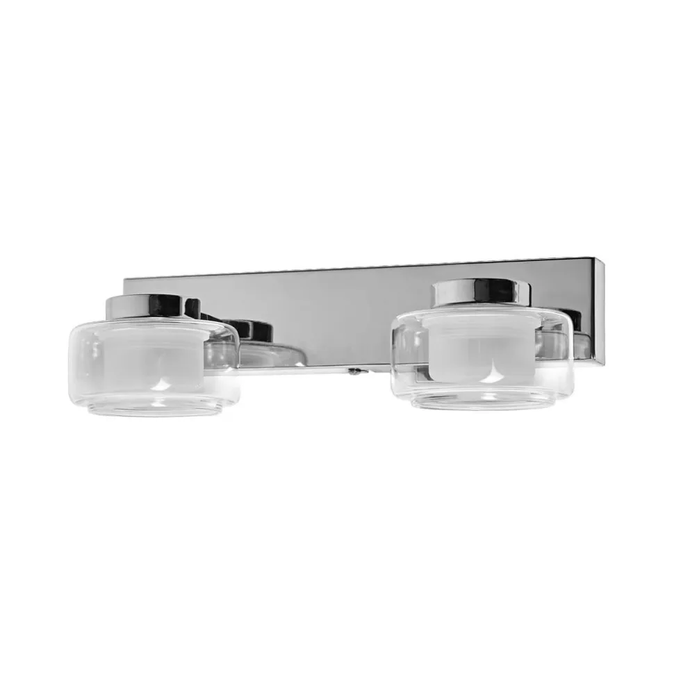 LEDVANCE LED-væglampe Orbis Flame, 2 lyskilder, krom, IP44