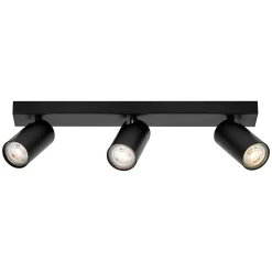LEDVANCE Octagon LED-spotlight, dæmpbar, tre pærer, sort