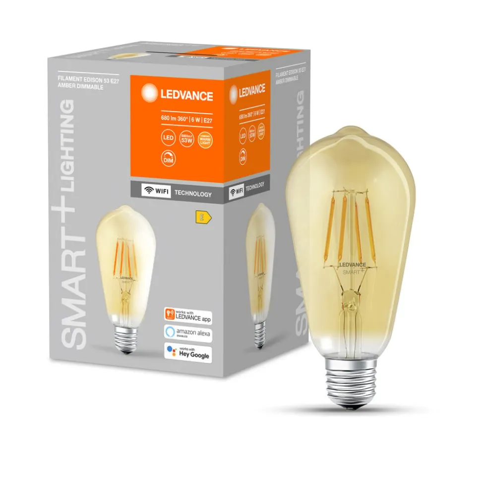 LEDVANCE SMART+ WiFi E27 6W Edison guld 2.400 K