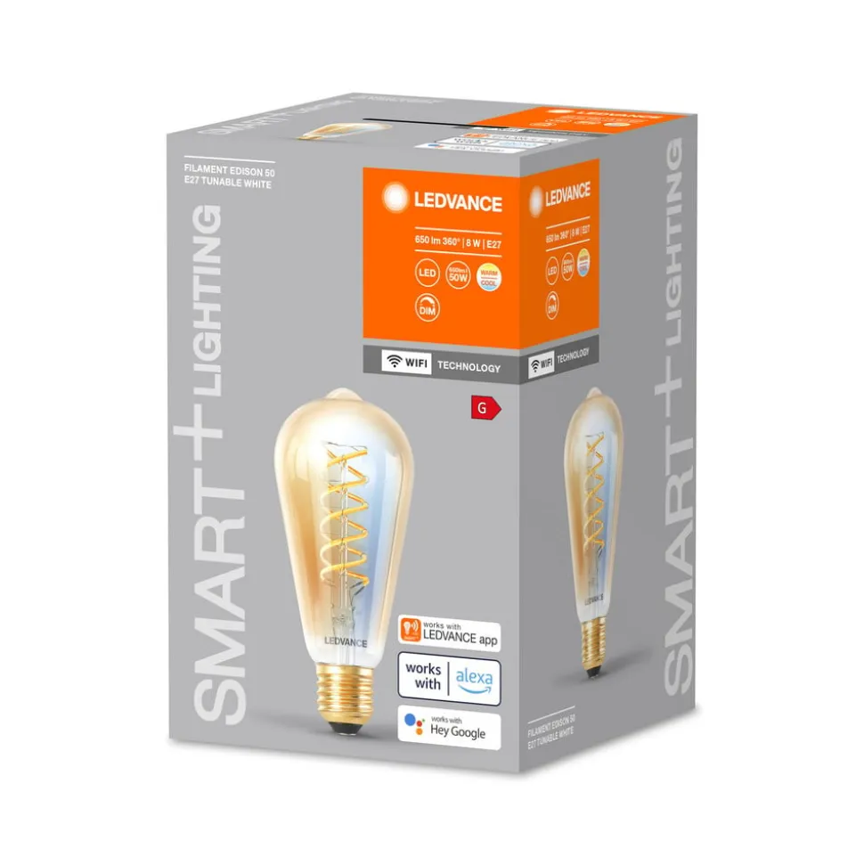 LEDVANCE SMART+ WiFi E27 8W Edison guld 822-850