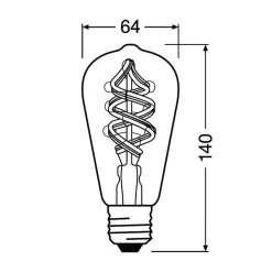 LEDVANCE SMART+ WiFi Filament Classic E27 4,5W 827