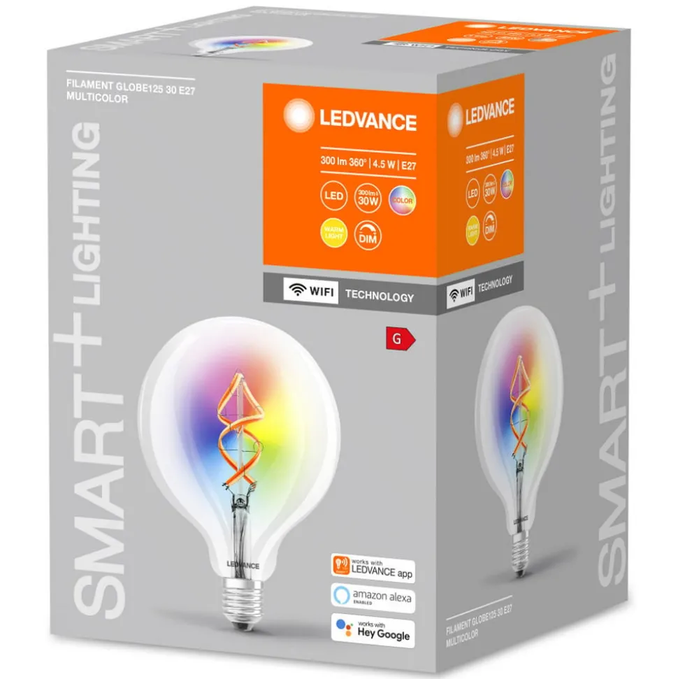 LEDVANCE SMART+ WiFi Filament Globe RGBW E27 4,5 W