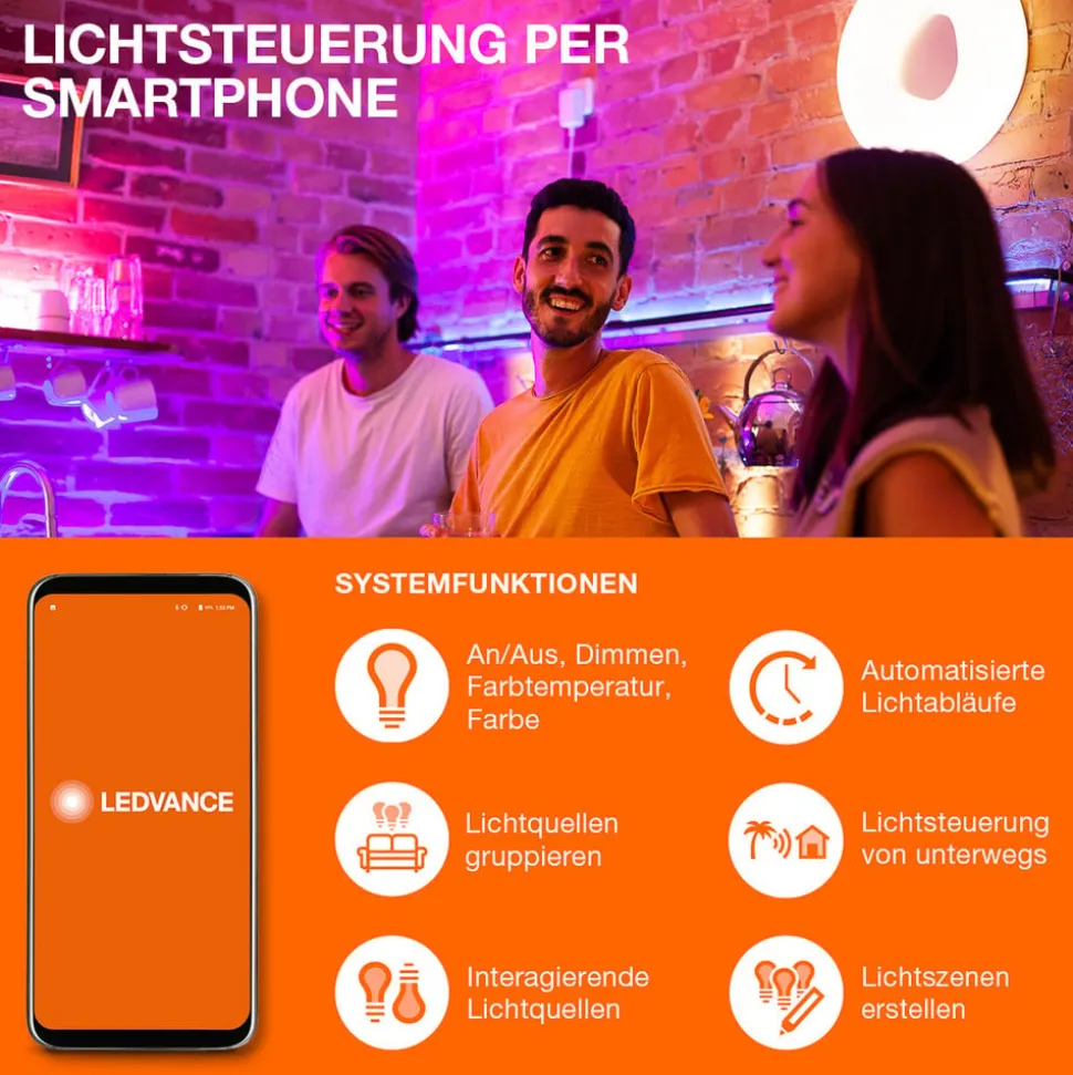 LEDVANCE SMART+ WiFi Floor rund gulvlampe sort