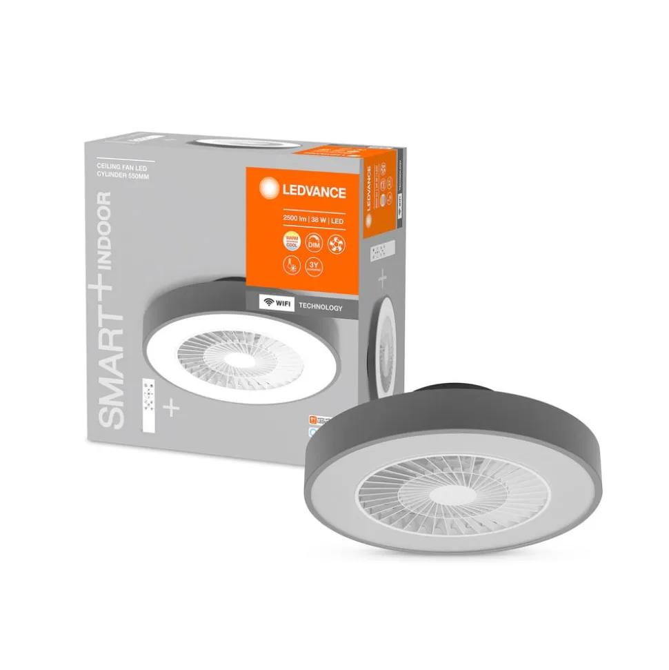 LEDVANCE SMART+ WiFi LED-loftventilator, cylinder
