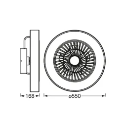 LEDVANCE SMART+ WiFi LED-loftventilator, cylinder