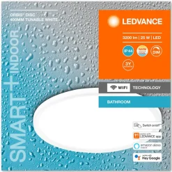 LEDVANCE SMART+ WiFi Orbis Disc, hvid, Ø 40 cm