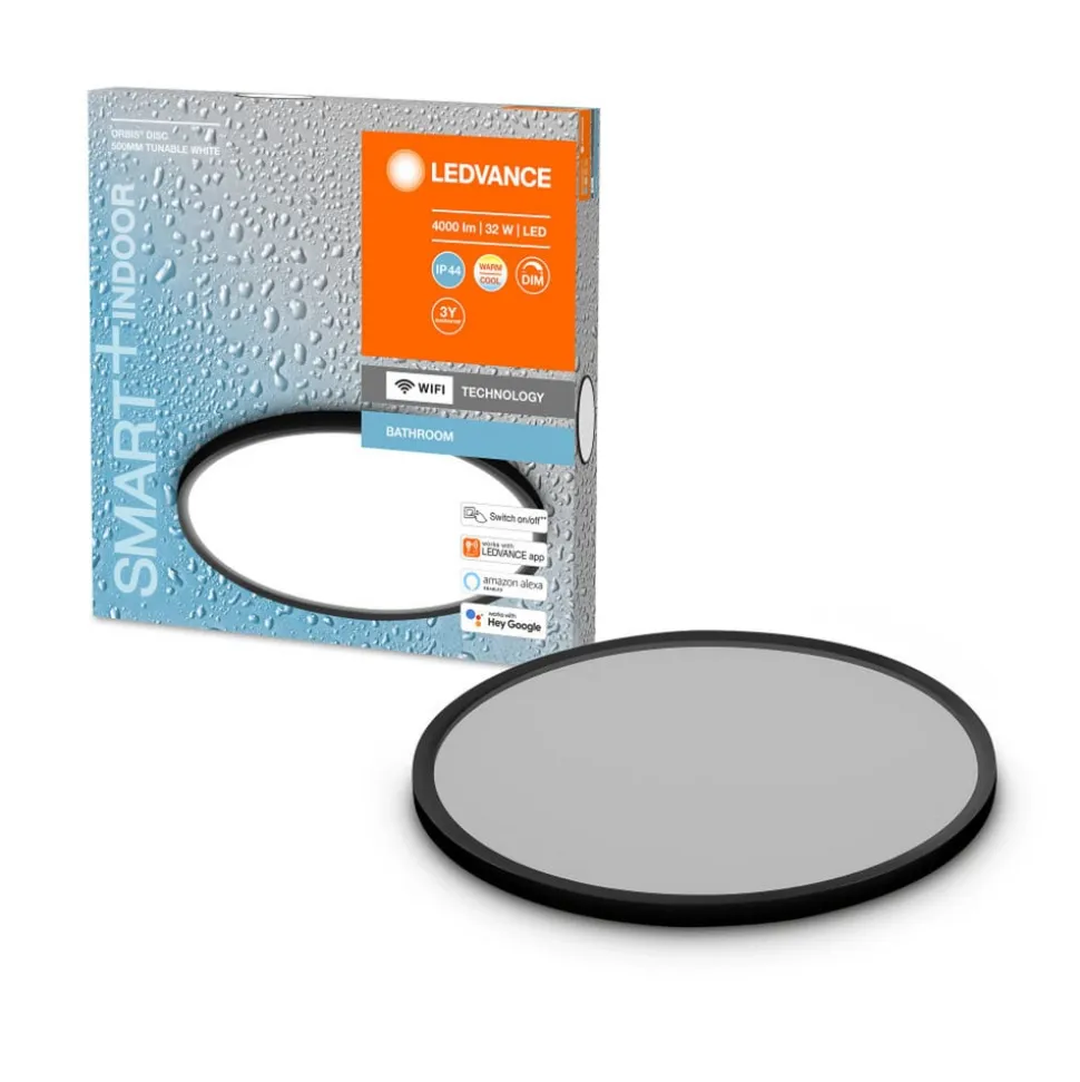 LEDVANCE SMART+ WiFi Orbis Disc, sort, Ø 50 cm
