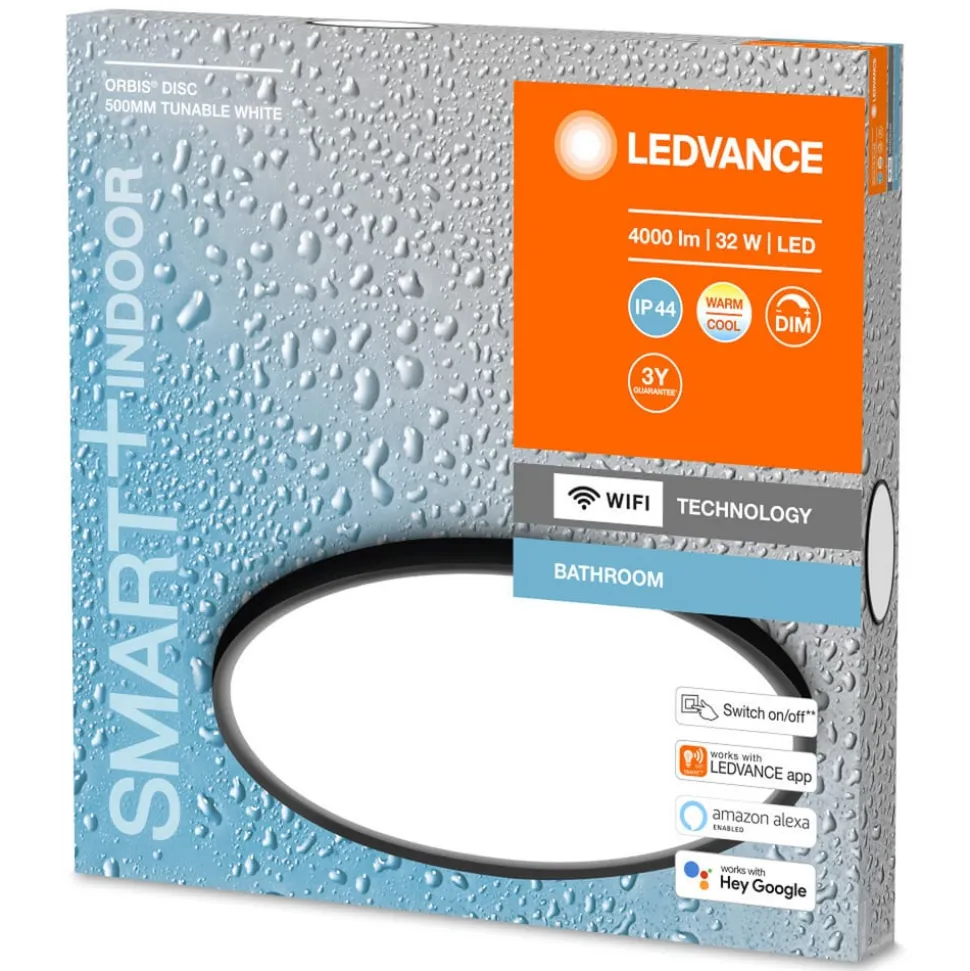LEDVANCE SMART+ WiFi Orbis Disc, sort, Ø 50 cm