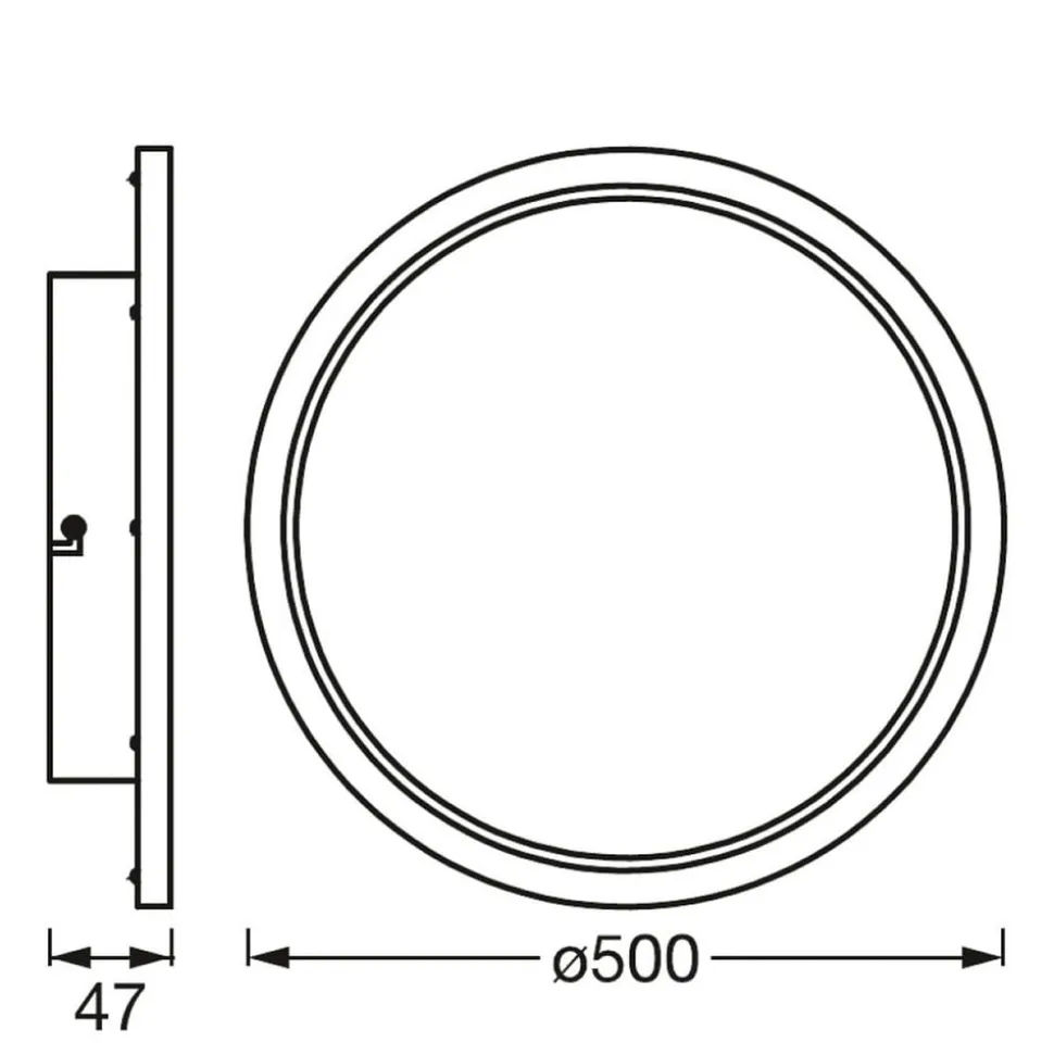 LEDVANCE SMART+ WiFi Orbis Disc, sort, Ø 50 cm