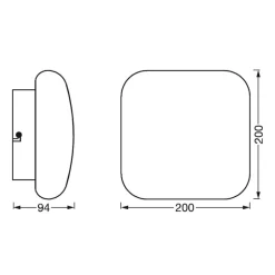 LEDVANCE SMART+ WiFi Orbis Wall Aqua IP44 20x20 cm