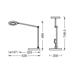LEDVANCE SUN@Home Panan Desk Disc, bord, sort