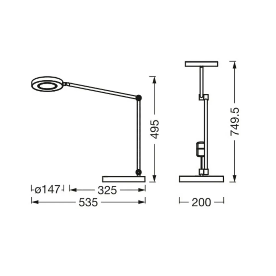 LEDVANCE SUN@Home Panan Desk Disc, bord, sort