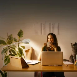 LEDVANCE SUN@Home Panan Desk Disc, klemme, hvid