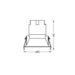 LEDVANCE Twist spot Ø9,3cm 840 hvid/sort