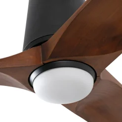 LED-ventilator Heywood L, sort/træfarvet, DC, støjsvag, CCT