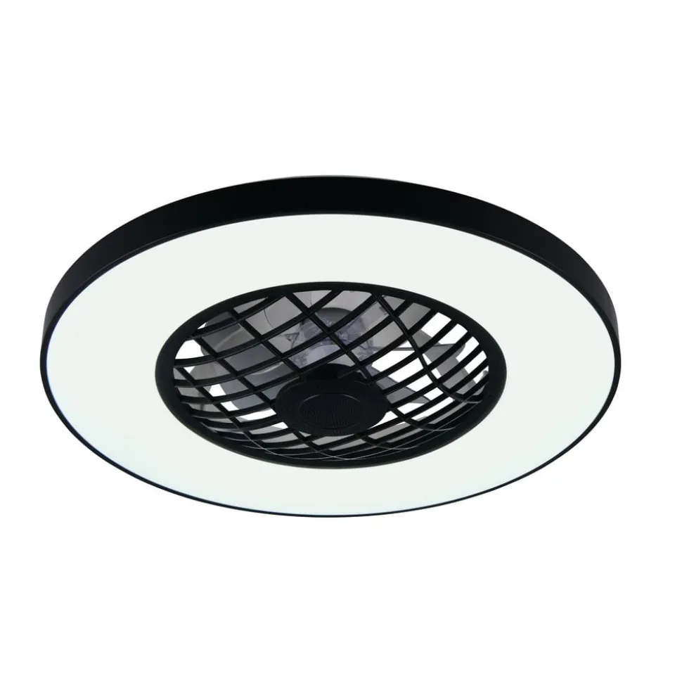 LED-ventilator Linköping lydløs CCT RGB fjernbetjening højttaler