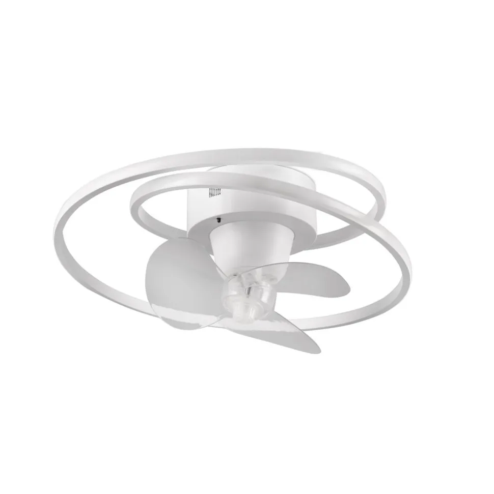 LED-ventilator Umea, hvid, DC, støjsvag, Ø 50 cm, CCT, fjernbetjening