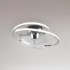 LED-ventilator Umea, krom, DC, støjsvag, Ø 50 cm, CCT, fjernbetjening
