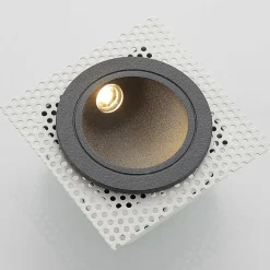 LED-vægindbygningslampe Pordis, IP65, rund
