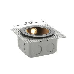 LED-vægindbygningslampe Pordis, IP65, rund