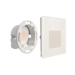 LED-vægindbygningslampe SET Alwaid, matteret glas, 8 x 8 cm, 2.700 K