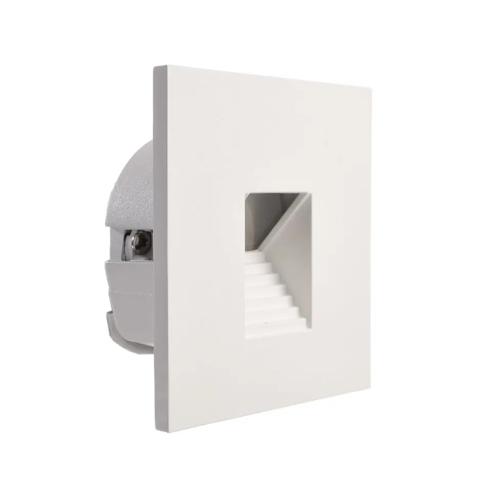 LED-vægindbygningslampe SET Alwaid, hvid 8 x 8 cm, niveau 2.700 K