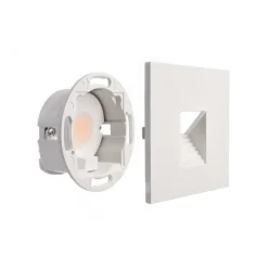 LED-vægindbygningslampe SET Alwaid, hvid 8 x 8 cm, niveau 2.700 K