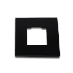 LED-vægindbygningslampe Wall F, sort, 7,5 x 7,5 cm, metalplade