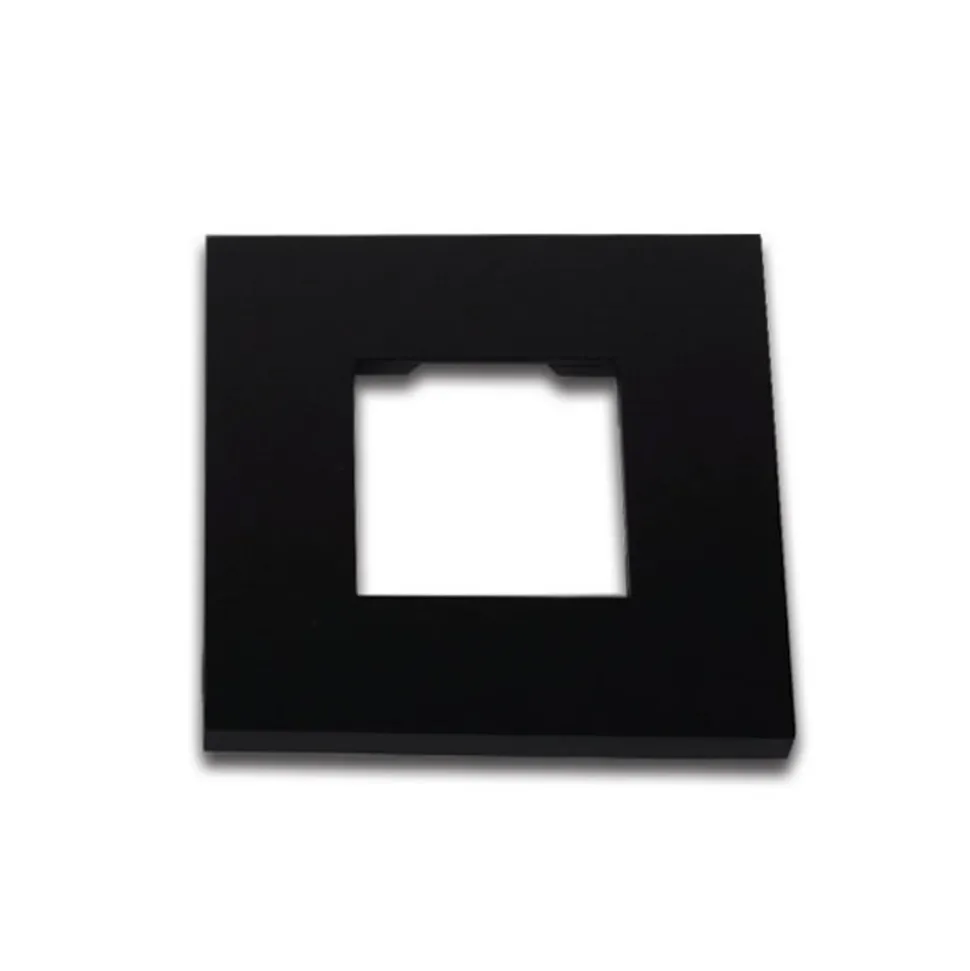LED-vægindbygningslampe Wall F, sort, 7,5 x 7,5 cm, metalplade