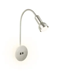LED-væglampe 2178012 dobbelt switch, mat nikkel