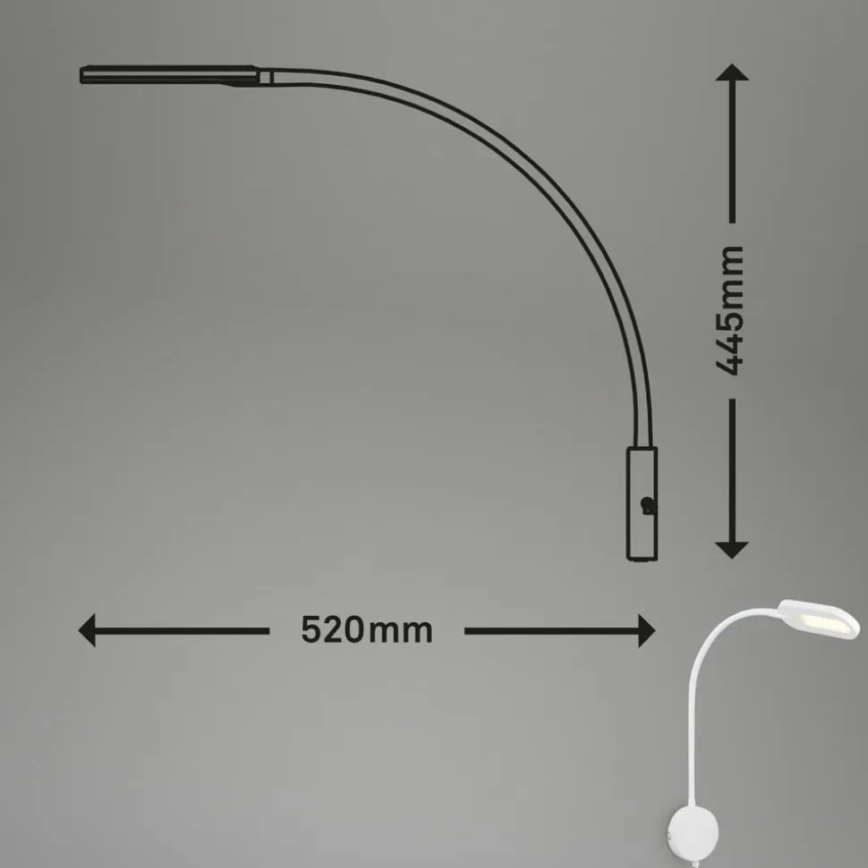 LED-væglampe 2177016 med dæmper, hvid
