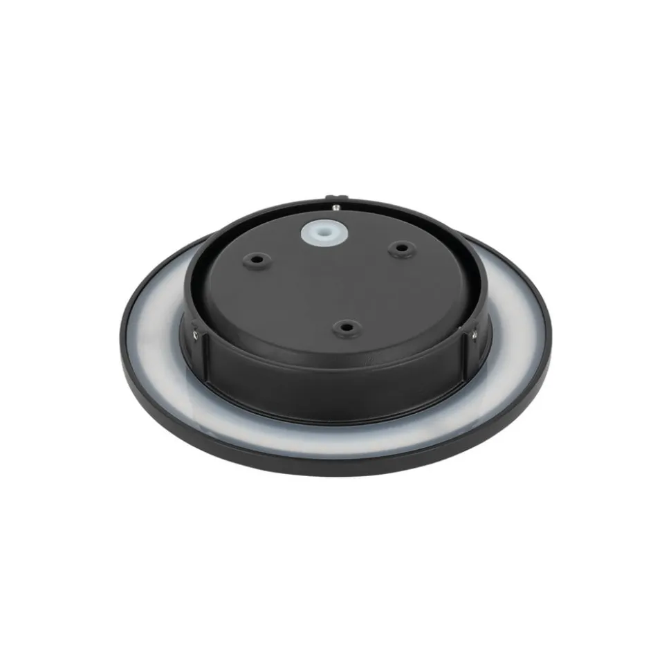 LED-væglampe Aria M, sort, aluminium, Ø 18 cm