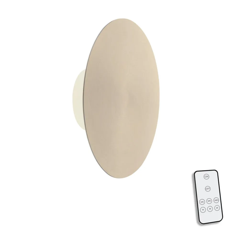 LED-væglampe batteri Puntua Ø 25 cm messing mat