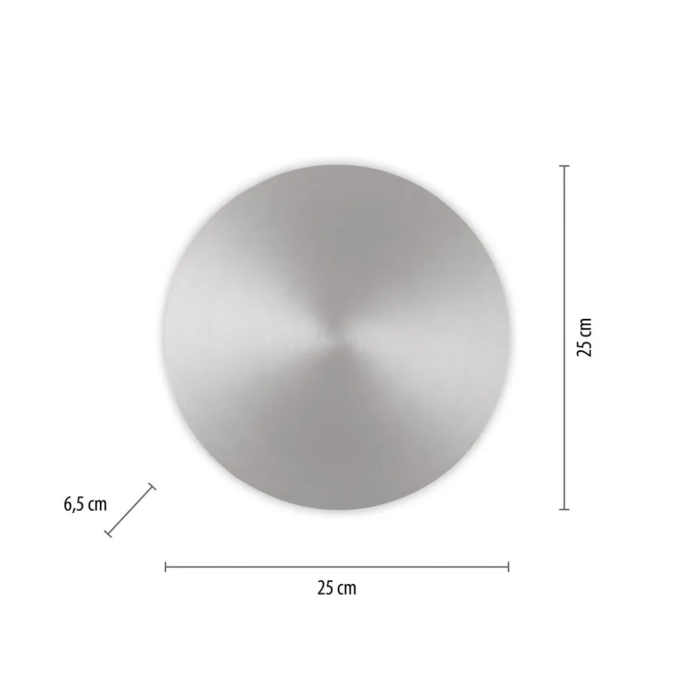 LED-væglampe batteri Puntua Ø 25 cm aluminium