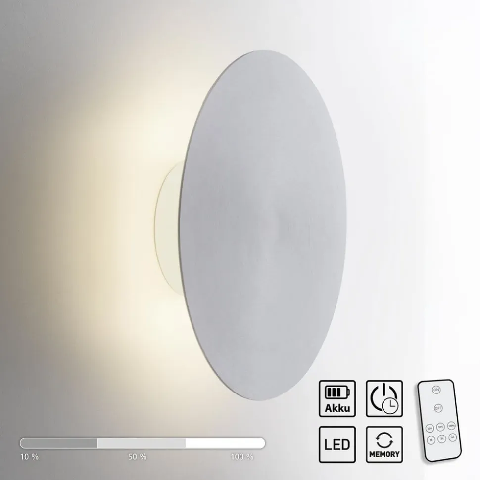 LED-væglampe batteri Puntua Ø 25 cm aluminium
