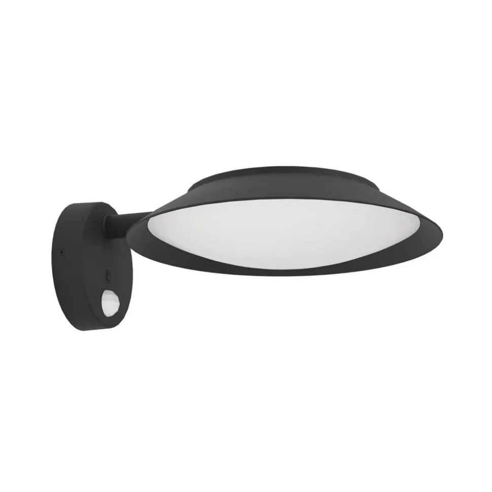 LED-væglampe Cerrisi, bredde 10,5 cm, sort, sensor