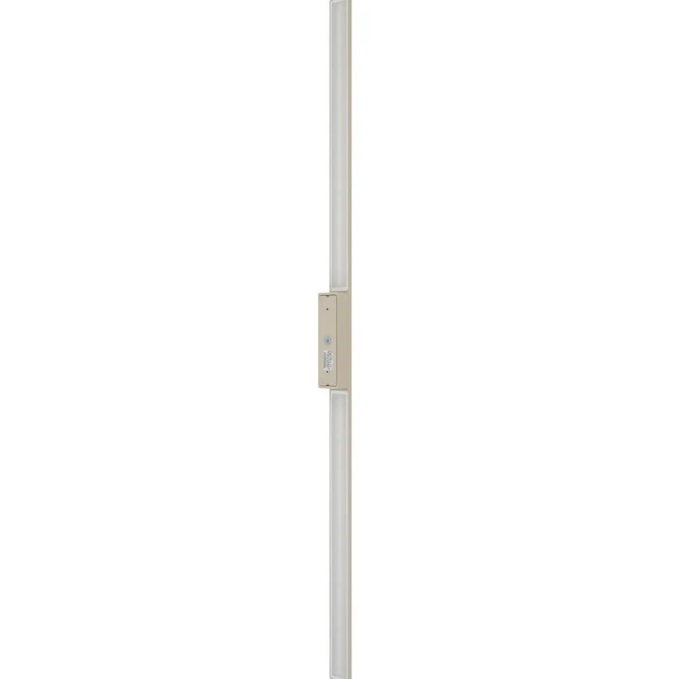 LED-væglampe Demi L, sand, aluminium, højde 144 cm, IP54
