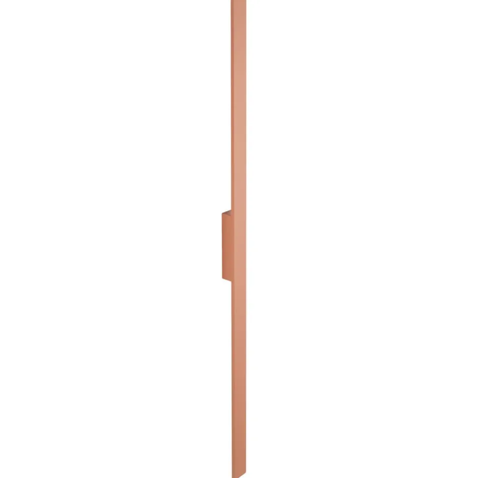 LED-væglampe Demi L, teglrød, aluminium, højde 144 cm, IP54