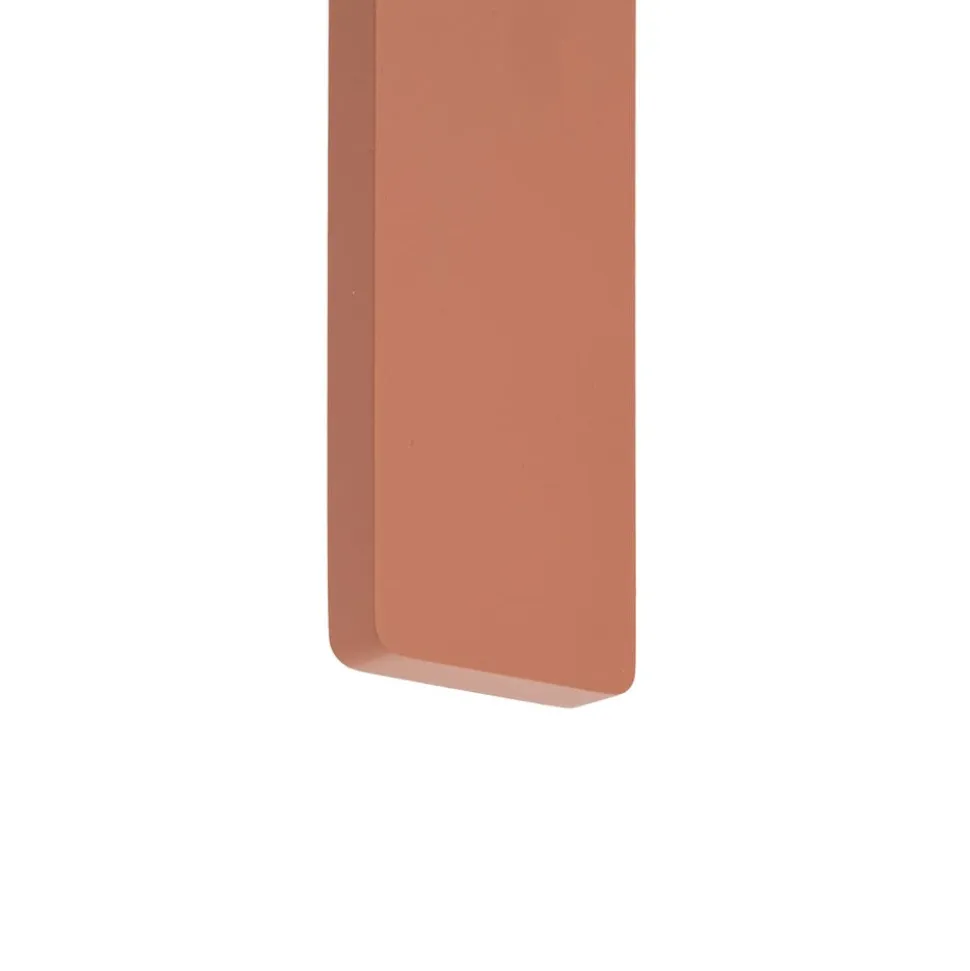 LED-væglampe Demi L, teglrød, aluminium, højde 144 cm, IP54