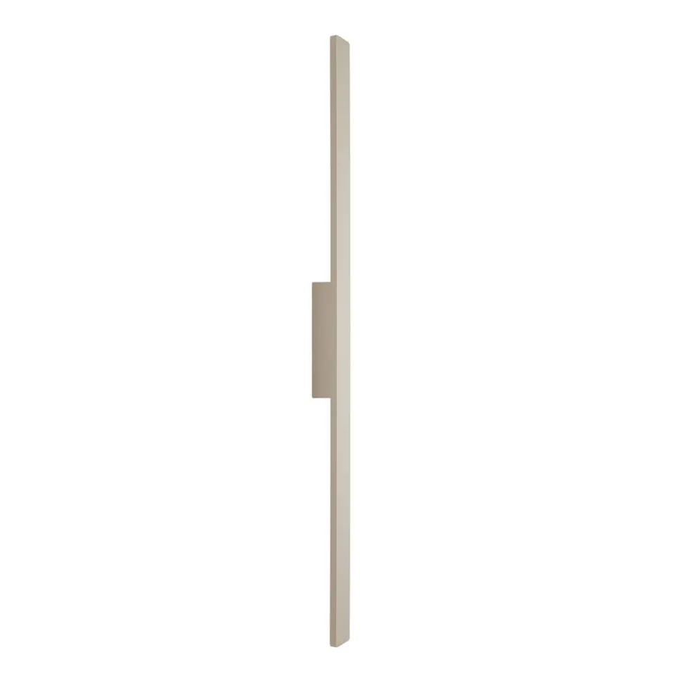 LED-væglampe Demi M, sand, aluminium, højde 100 cm, IP54