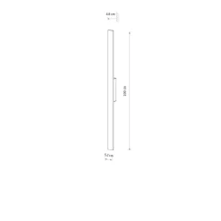 LED-væglampe Demi M, sand, aluminium, højde 100 cm, IP54