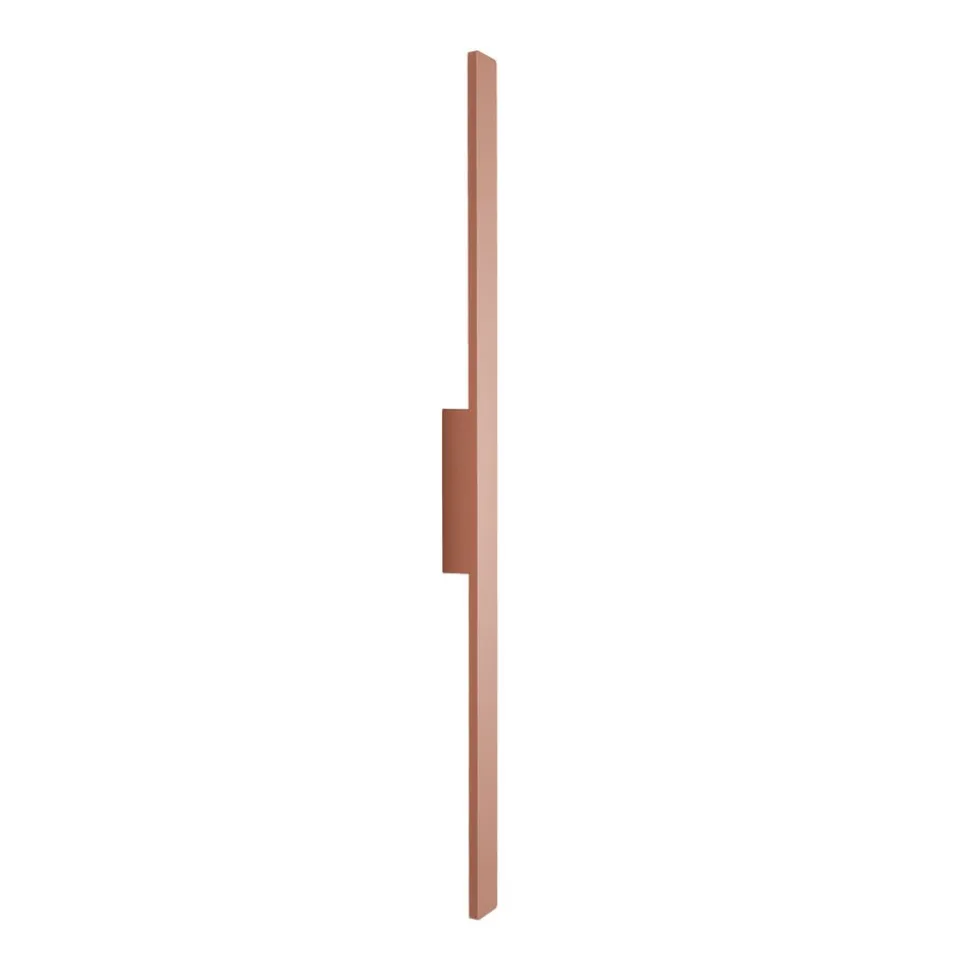 LED-væglampe Demi M, teglrød, aluminium, højde 100 cm, IP54