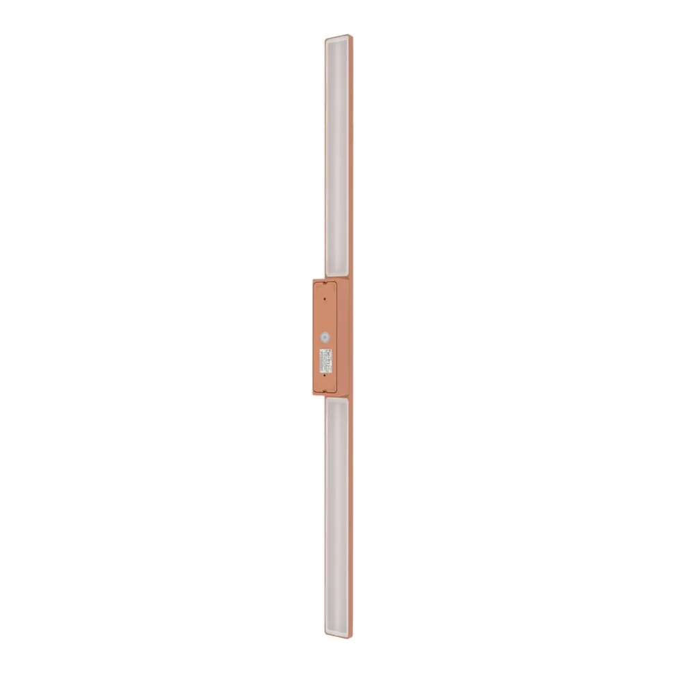 LED-væglampe Demi M, teglrød, aluminium, højde 100 cm, IP54
