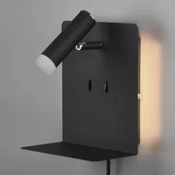 LED-væglampe Element med hylde sort mat