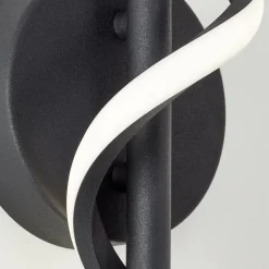 LED-væglampe Eunice, bredde 12 cm, sort, metal